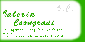 valeria csongradi business card